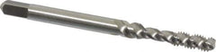 Kennametal - M4x0.70 Metric Coarse 3 Flute 6H Bottoming Spiral Flute Tap - Vanadium High Speed Steel, Bright Finish, 2.13" OAL, Right Hand Flute, Right Hand Thread, D4 - Exact Industrial Supply