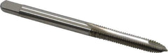 Kennametal - M4x0.70 Metric Coarse, 2 Flute, Bright Finish, High Speed Steel Spiral Point Tap - Plug Chamfer, Right Hand Thread, 2.13" OAL, 3/4" Thread Length, 0.168" Shank Diam, 6H Class of Fit, Series 5351 - Exact Industrial Supply