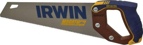 Irwin - 15" High Carbon Steel Blade Carpenter Saw - Wood Handle, ProTouch Handle over Hardwood, 18-1/2" OAL - Industrial Tool & Supply