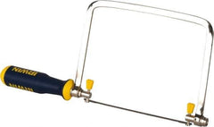 Irwin - 6-1/2" HSS Blade Coping Saw - 2-Part Polymer Handle, Triangular ProTouch, 13-3/16" OAL, 5-1/2" Throat Depth - Industrial Tool & Supply