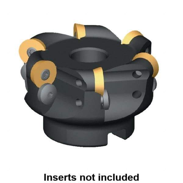 Kennametal - 1.37" Cut Diam, 0.315" Max Depth, 3/4" Arbor Hole, 4 Inserts, RDHX 16... Insert Style, Indexable Copy Face Mill - KDM200 Cutter Style, 1.97" High, Series KDM - Industrial Tool & Supply