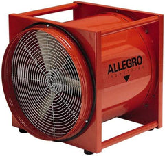 Allegro - 20" Inlet, Electric AC Axial Blower - 0.5 hp, 2,950 CFM (Two 90° Bends), 3,150 CFM (One 90° Bend) & 4,650 CFM (Free Air), Explosion Proof, 230 Max Voltage Rating - Industrial Tool & Supply