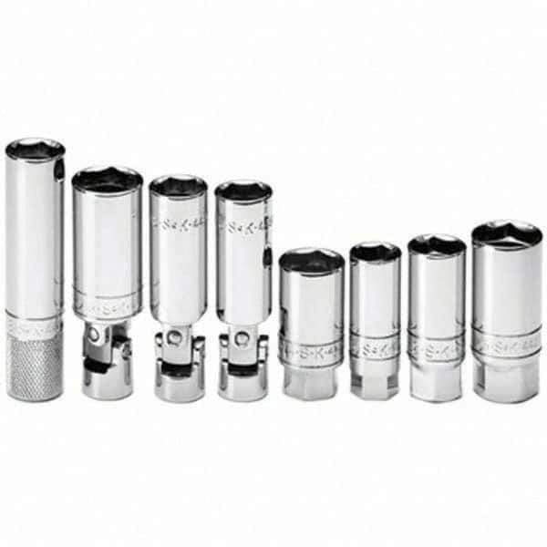 SK - 3/8" Drive Standard Socket Set - 9/16 to 13/16", Inch Measurement Standard - Industrial Tool & Supply