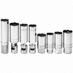 SK - 3/8" Drive Standard Socket Set - 9/16 to 13/16", Inch Measurement Standard - Industrial Tool & Supply
