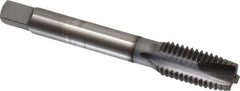 OSG - M12x1.75 Metric Coarse, 3 Flute, TiCN Finish, High Speed Steel Spiral Point Tap - Plug Chamfer, Right Hand Thread, 3-3/8" OAL, 1-21/32" Thread Length, 0.367" Shank Diam, 6H Class of Fit, Series 142 - Exact Industrial Supply