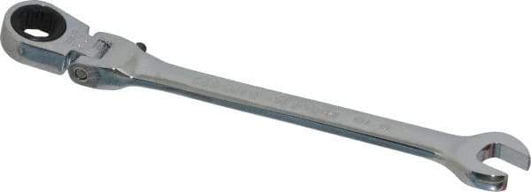Blackhawk by Proto - 5/16" 12 Point Flexhead Combination Wrench - 15° Head Angle, 5" OAL, Steel, Chrome Finish - Industrial Tool & Supply