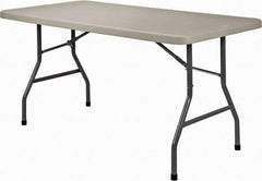 NPS - 60" Long x 30" Wide x 29-1/2" High, Lightweight Folding Table - Light Gray - Industrial Tool & Supply