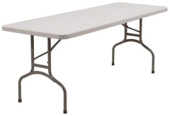 NPS - 96" Long x 30" Wide x 29-1/2" High, Lightweight Folding Table - Light Gray - Industrial Tool & Supply