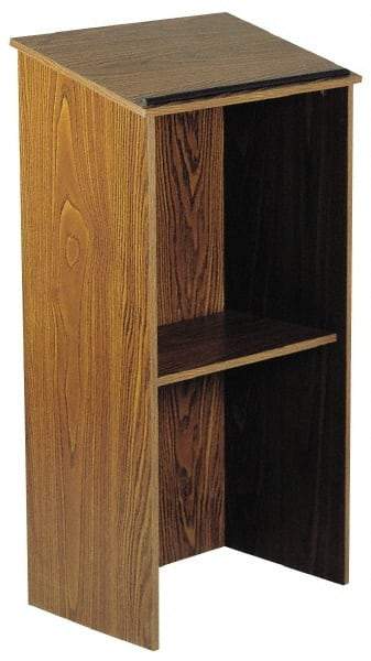 Oklahoma Sound - Mahogany Full Floor Lectern - 16" Deep x 23" Wide - Industrial Tool & Supply
