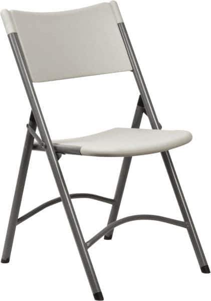 NPS - 18" Wide x 16-5/8" Deep x 32" High, Molded Resin Folding Chair - Gray - Industrial Tool & Supply