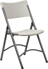 NPS - 18" Wide x 16-5/8" Deep x 32" High, Molded Resin Folding Chair - Gray - Industrial Tool & Supply