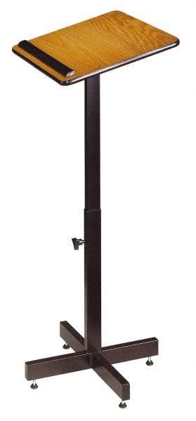 Oklahoma Sound - Medium Oak Portable Lectern - 16" Deep x 20" Wide x 30-44" High - Industrial Tool & Supply