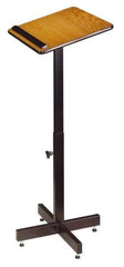 Oklahoma Sound - Medium Oak Portable Lectern - 16" Deep x 20" Wide x 30-44" High - Industrial Tool & Supply