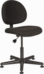 Bevco - Adjustable Chair - 18" Wide x 18" Deep, Olefin Seat, Black - Industrial Tool & Supply