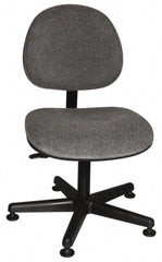 Bevco - Adjustable Chair - 18" Wide x 18" Deep, Olefin Seat, Gray - Industrial Tool & Supply