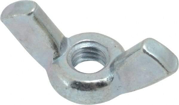 Value Collection - #10-32 UNF, Steel Standard Wing Nut - Grade 2, 0.91" Wing Span, 0.47" Wing Span - Industrial Tool & Supply