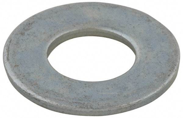 Value Collection - #10 Screw, Grade 2 Steel USS Flat Washer - 0.241" ID x 0.58" OD, 0.067" Thick, Zinc-Plated Finish - Industrial Tool & Supply