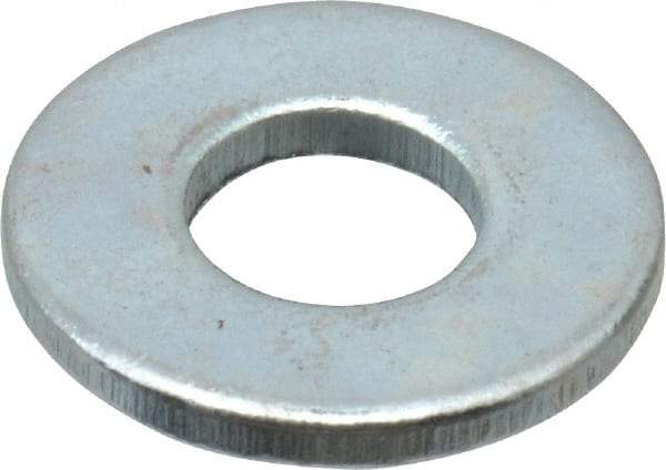 Value Collection - #8 Screw, Grade 2 Steel SAE Flat Washer - 0.183" ID x 0.45" OD, 0.067" Thick, Zinc-Plated Finish - Industrial Tool & Supply