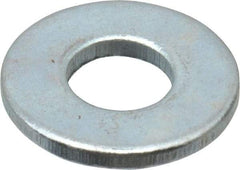 Value Collection - #8 Screw, Grade 2 Steel SAE Flat Washer - 0.183" ID x 0.45" OD, 0.067" Thick, Zinc-Plated Finish - Industrial Tool & Supply