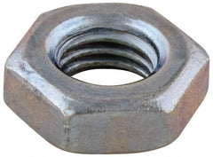Value Collection - #12-24 UNC Steel Right Hand Machine Screw Hex Nut - 7/16" Across Flats, 5/32" High, Zinc-Plated Finish - Industrial Tool & Supply