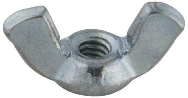 Value Collection - #8-32 UNC, Steel Standard Wing Nut - Grade 2, 0.91" Wing Span, 0.47" Wing Span - Industrial Tool & Supply