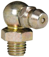 Value Collection - 90° Head Angle, 1/4-28 Steel Standard Grease Fitting - 9.53mm Hex - Industrial Tool & Supply