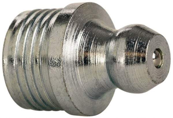 Value Collection - Straight Head Angle, 3/8 Thread Steel Drive-In Grease Fitting - Industrial Tool & Supply