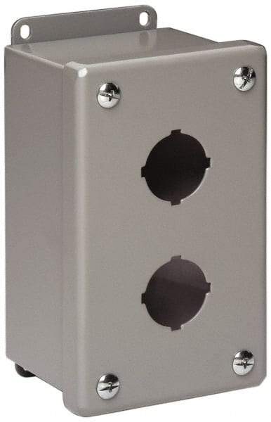Cooper B-Line - 1 Hole, 1.203 Inch Hole Diameter, Stainless Steel Pushbutton Switch Enclosure - 4 Inch High x 3-1/4 Inch Wide x 3 Inch Deep, 12, 13 NEMA Rated - Industrial Tool & Supply