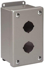 Cooper B-Line - 2 Hole, 1.203 Inch Hole Diameter, Stainless Steel Pushbutton Switch Enclosure - 5-3/4 Inch High x 3-1/4 Inch Wide x 3 Inch Deep, 12, 13 NEMA Rated - Industrial Tool & Supply
