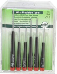 Wiha - 6 Piece T6 to T15 Micro Handle Torx Driver Set - T6, T7, T8, T9, T10, T15 - Industrial Tool & Supply