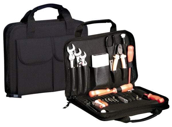 Platt - 14" Wide x 2" High, Technician Attache - Black, Condura - Industrial Tool & Supply