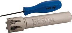 Iscar - 1" Cut Diam, 0.303" Max Depth of Cut, 3/4" Shank Diam, 4-1/2" OAL, Indexable Square Shoulder End Mill - HP AN.. 0702.. Inserts, Cylindrical Shank, 90° Lead Angle, Through Coolant, Series Heliplus - Industrial Tool & Supply