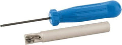 Iscar - 3/8" Cut Diam, 0.303" Max Depth of Cut, 3/8" Shank Diam, 3" OAL, Indexable Square Shoulder End Mill - HP AN.. 0702.. Inserts, Cylindrical Shank, 90° Lead Angle, Through Coolant, Series Heliplus - Industrial Tool & Supply