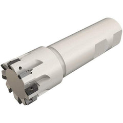 Iscar - 1" Cut Diam, 0.303" Max Depth of Cut, 3/4" Shank Diam, 4-1/2" OAL, Indexable Square Shoulder End Mill - HP ANKT 0702 .., HP ANCR 0702.., HP ANCT 0702.., HP ANKW 0702.. Inserts, Cylindrical Shank, 90° Lead Angle, Through Coolant, Series Heliplus - Industrial Tool & Supply
