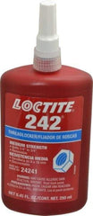 Loctite - 250 mL Bottle, Blue, Medium Strength Liquid Threadlocker - Series 242, 24 hr Full Cure Time, Hand Tool, Heat Removal - Industrial Tool & Supply