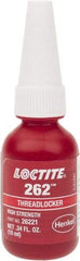 Loctite - 10 mL Bottle, Red, High Strength Liquid Threadlocker - Series 262, 24 hr Full Cure Time, Hand Tool, Heat Removal - Industrial Tool & Supply