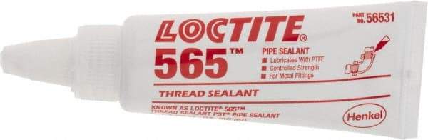 Loctite - 50 mL Tube White Pipe Sealant - 300°F Max Working Temp, For Threaded Metal Fittings - Industrial Tool & Supply