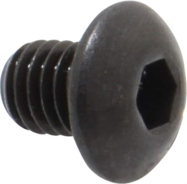 Value Collection - #10-32 UNF Hex Socket Drive, Button Screw - Alloy Steel, Black Oxide Finish, 1/4" Length Under Head - Industrial Tool & Supply