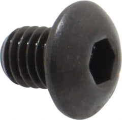 Value Collection - #10-32 UNF Hex Socket Drive, Button Screw - Alloy Steel, Black Oxide Finish, 1/4" Length Under Head - Industrial Tool & Supply