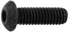 Value Collection - #10-32 UNF Hex Socket Drive, Button Screw - Alloy Steel, Black Oxide Finish, 3/4" Length Under Head - Industrial Tool & Supply