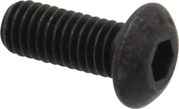 Value Collection - #10-32 UNF Hex Socket Drive, Button Screw - Alloy Steel, Black Oxide Finish, 1/2" Length Under Head - Industrial Tool & Supply