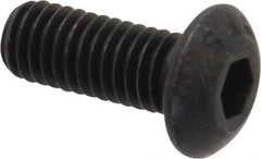 Value Collection - #10-32 UNF Hex Socket Drive, Button Screw - Alloy Steel, Black Oxide Finish, 1/2" Length Under Head - Industrial Tool & Supply