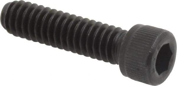 Value Collection - 1/4-20 UNC Hex Socket Drive, Socket Cap Screw - Alloy Steel, Black Oxide Finish, Partially Threaded, 1" Length Under Head - Industrial Tool & Supply