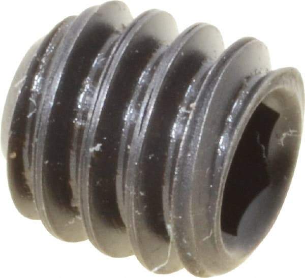 Value Collection - 1/4-20 UNC, 1/4" OAL, Cup Point Set Screw - Grade 8 Steel, 1/8" Key - Industrial Tool & Supply