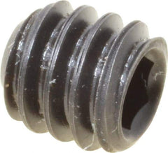 Value Collection - 1/4-20 UNC, 1/4" OAL, Cup Point Set Screw - Grade 8 Steel, 1/8" Key - Industrial Tool & Supply