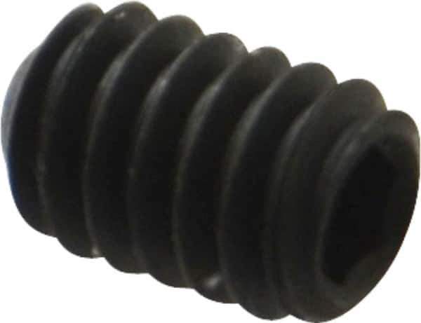 Value Collection - 1/4-20 UNC, 3/8" OAL, Cup Point Set Screw - Grade 8 Steel, 1/8" Key - Industrial Tool & Supply