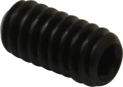 Value Collection - 1/4-20 UNC, 1/2" OAL, Cup Point Set Screw - Grade 8 Steel, 1/8" Key - Industrial Tool & Supply