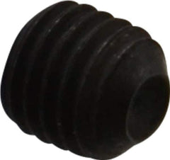 Value Collection - 1/4-28 UNF, 1/4" OAL, Cup Point Set Screw - Grade 8 Steel, 1/8" Key - Industrial Tool & Supply