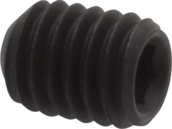 Value Collection - #10-32 UNF, 1/4" OAL, Cup Point Set Screw - Grade 8 Steel, 3/32" Key - Industrial Tool & Supply
