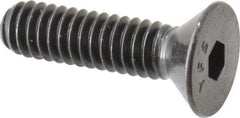 Value Collection - 1/4-20 UNC Hex Socket Drive, Flat Screw - Alloy Steel, Black Oxide Finish, Partially Threaded, 1" OAL - Industrial Tool & Supply